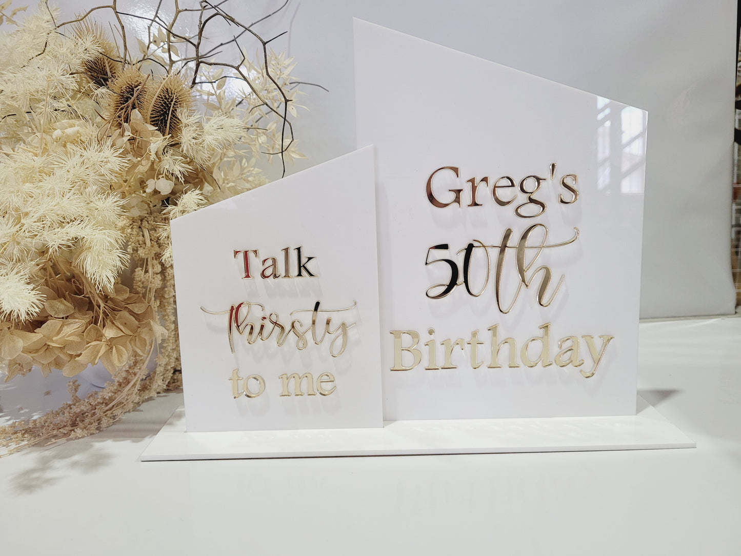 Talk Thirsty To Me Double Panel Welcome Sign by Gently Made