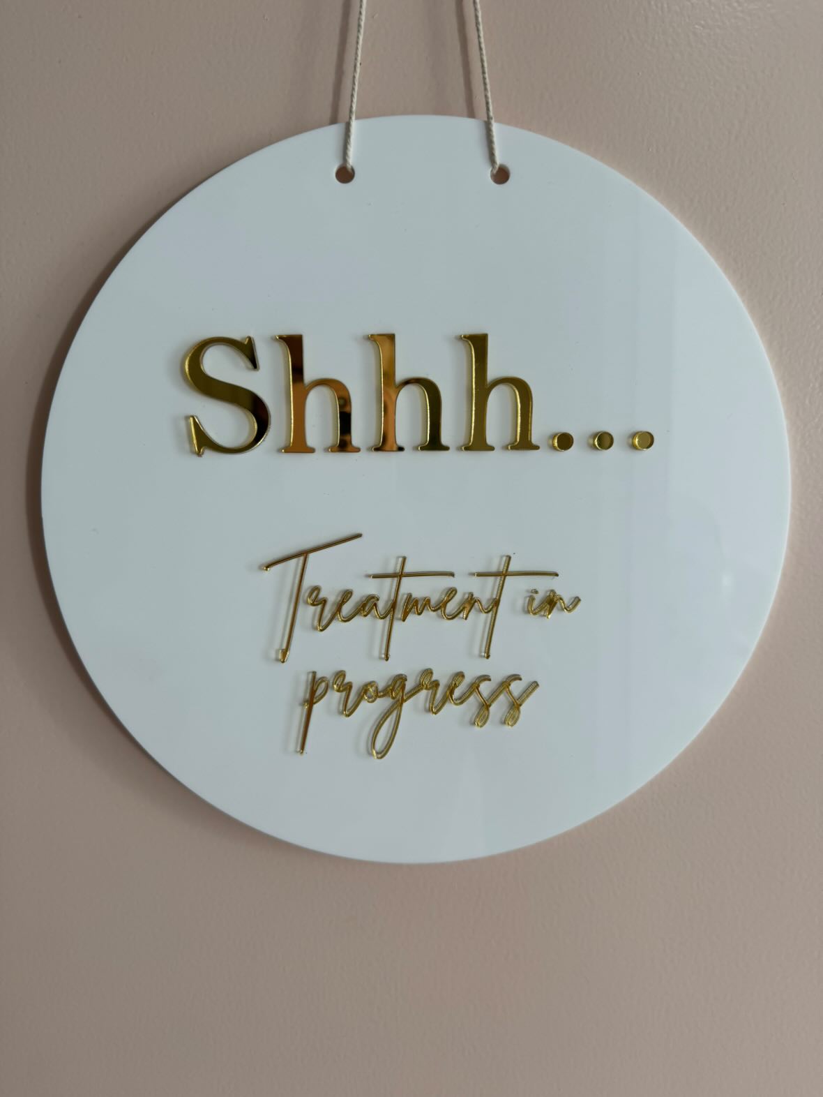 Shh treatment in progress room sign alternate view