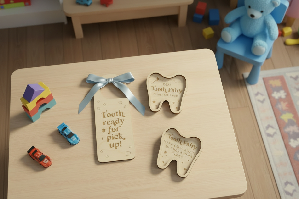 Tooth Fairy Door Hanger and Tray alternate view