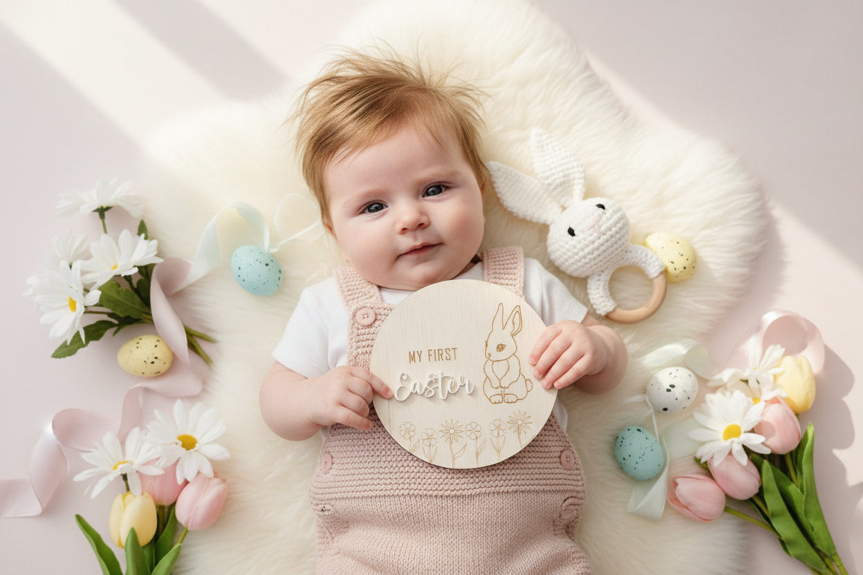 My First Easter Engraved Ply Plaque by Gently Made
