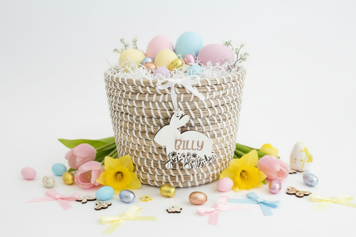 Easter Bunny Name Tag by Gently Made