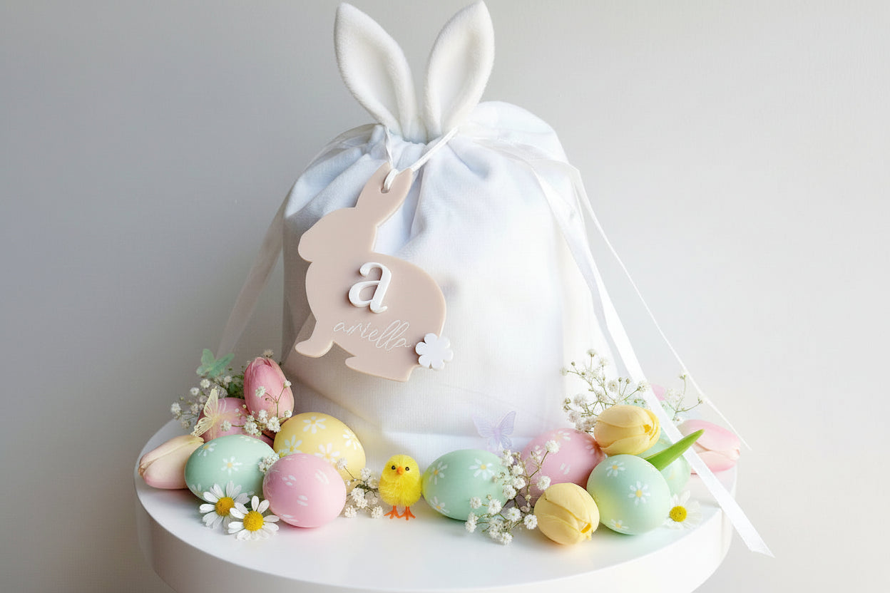 Personalised Bunny Easter Name Tag alternate view