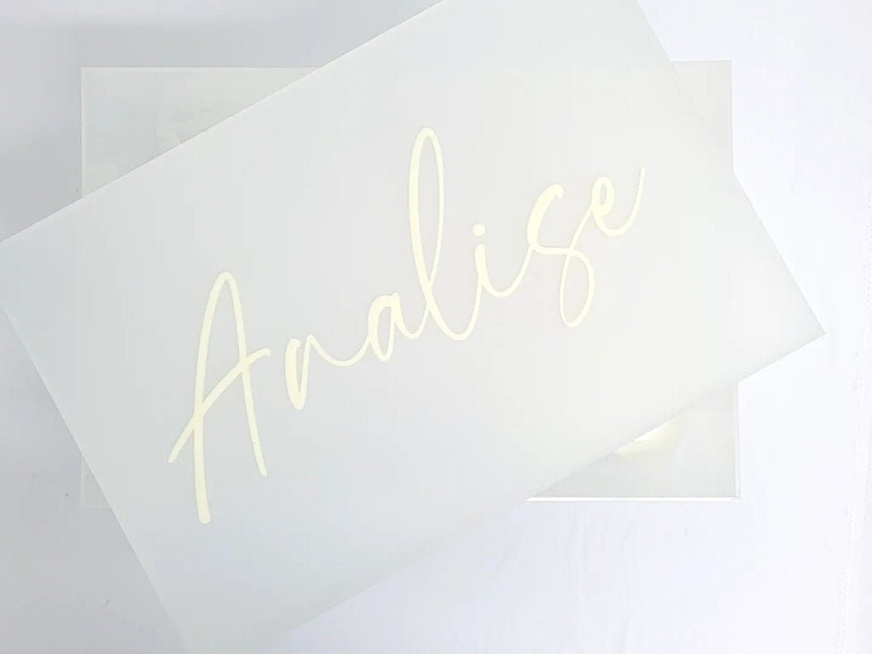 Deluxe Frosted Rectangle Acrylic Baptism Christening Box styling view