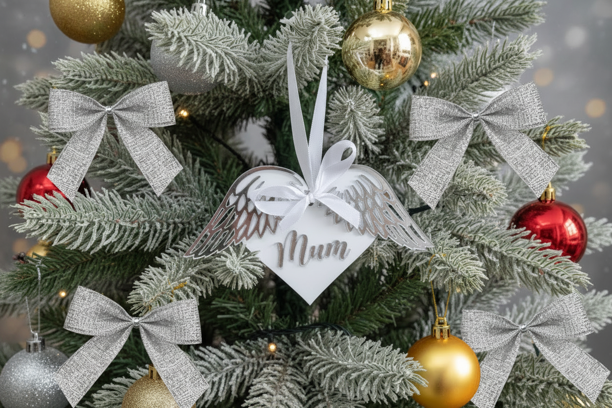 Memorial Angel Wing Ornament by Gently Made