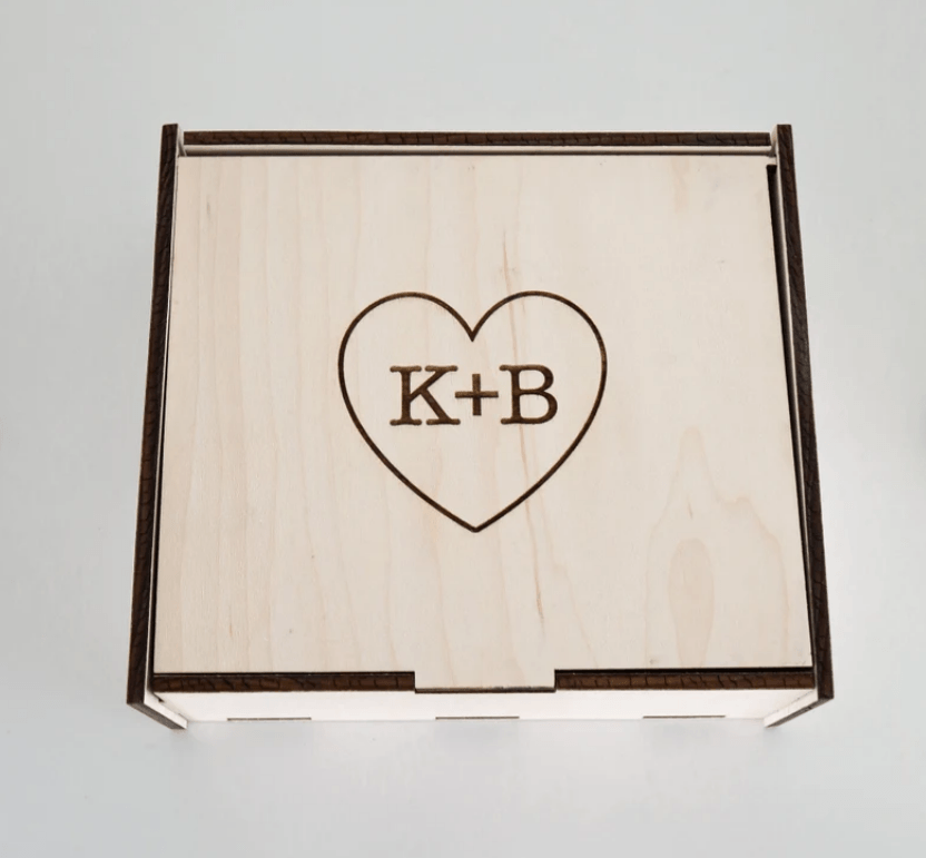 Wedding guest book drop box | Wedding guest book personalised detail