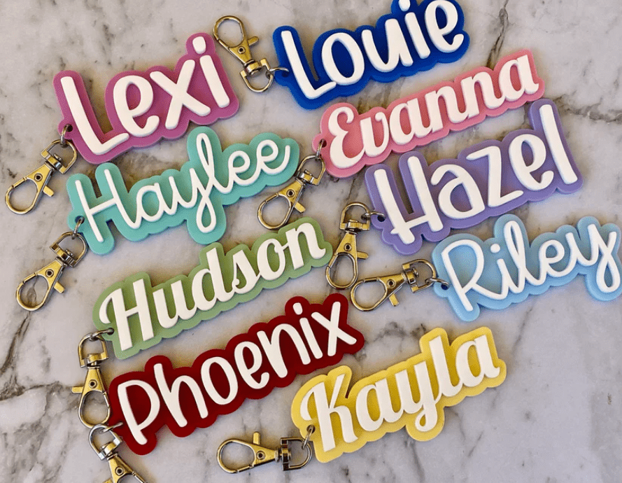 3D Name School Bag Luggage Tag detail view