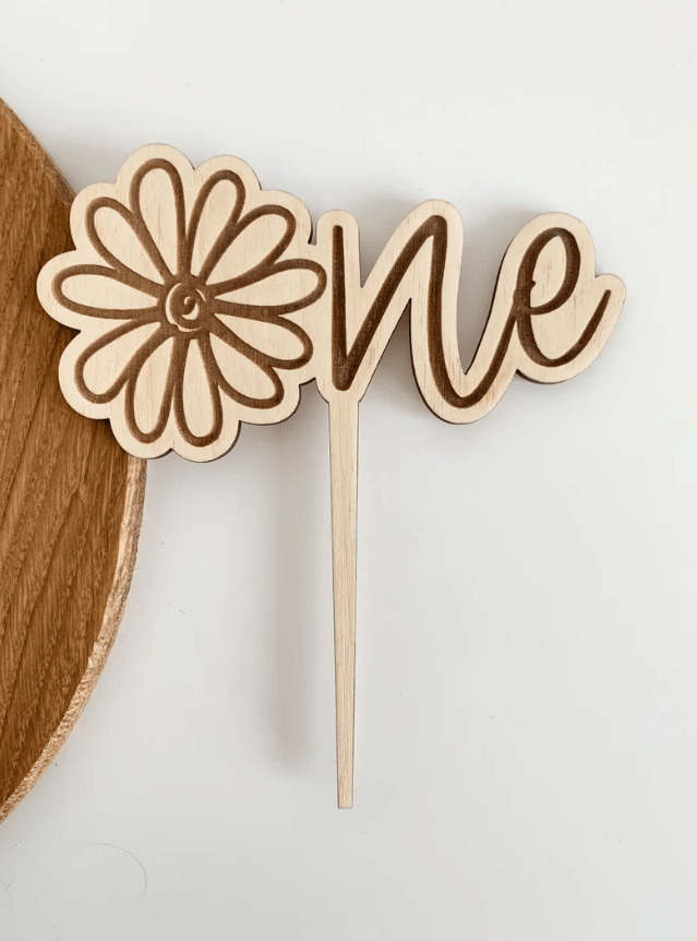 Daisy ONE Topper | first birthday topper | one topper | birthday alternate view