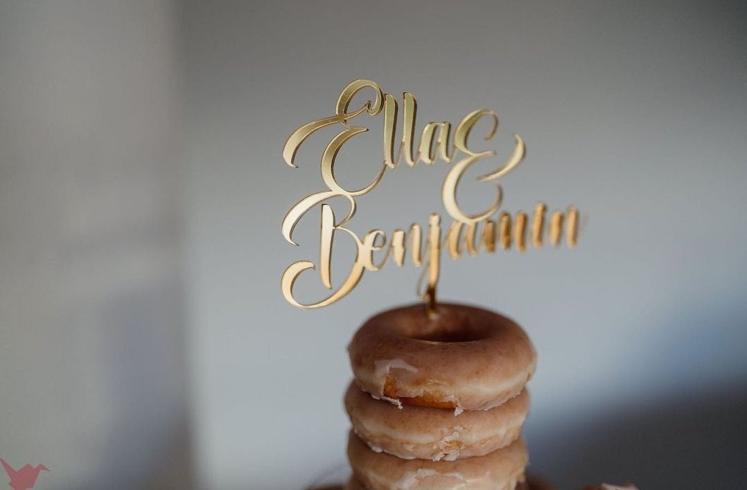 Couples Cake Topper | Anniversary | Engagement by Gently Made