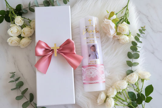"Phoebe" Baptism | Christening Candle Package by Gently Made