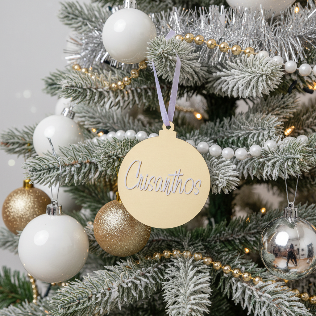 Christmas Acrylic Ornament by Gently Made