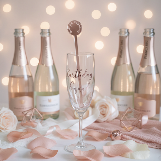 Personalised Acrylic Drink stirrers by Gently Made