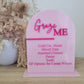 Acrylic Bar Table Menu by Gently Made