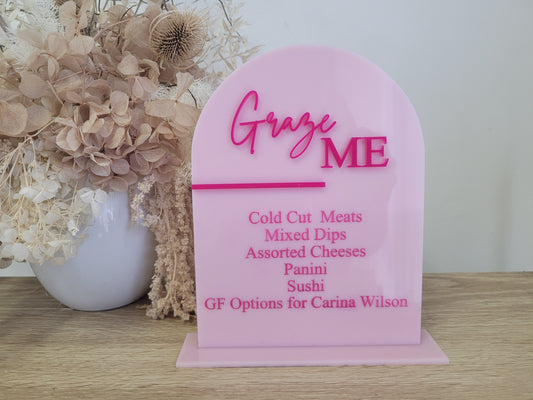 Acrylic Bar Table Menu by Gently Made