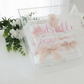 Baptism package with raw edge ribbon personalised set by Gently Made