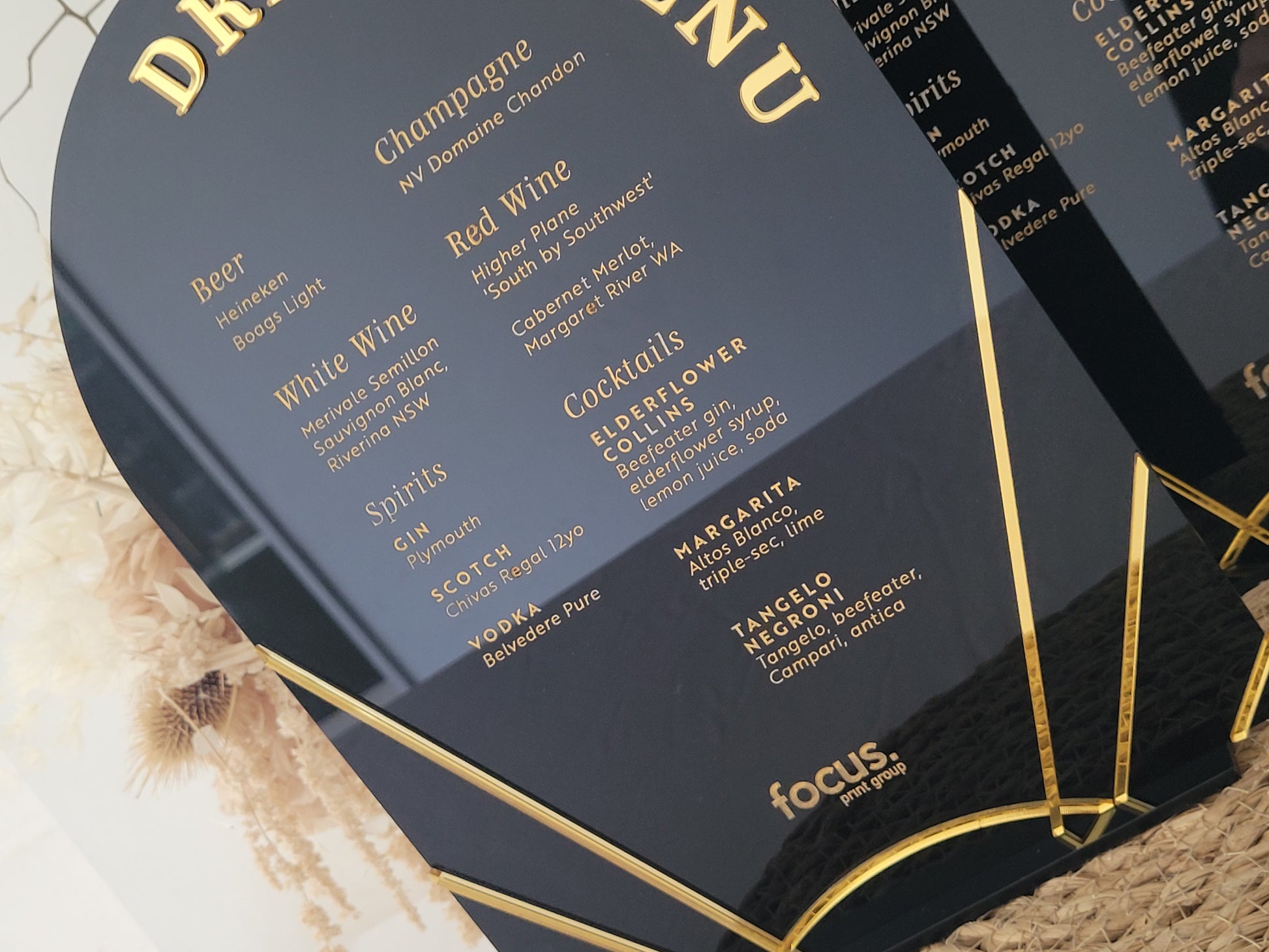 Arch Geo Drink Menu alternate view