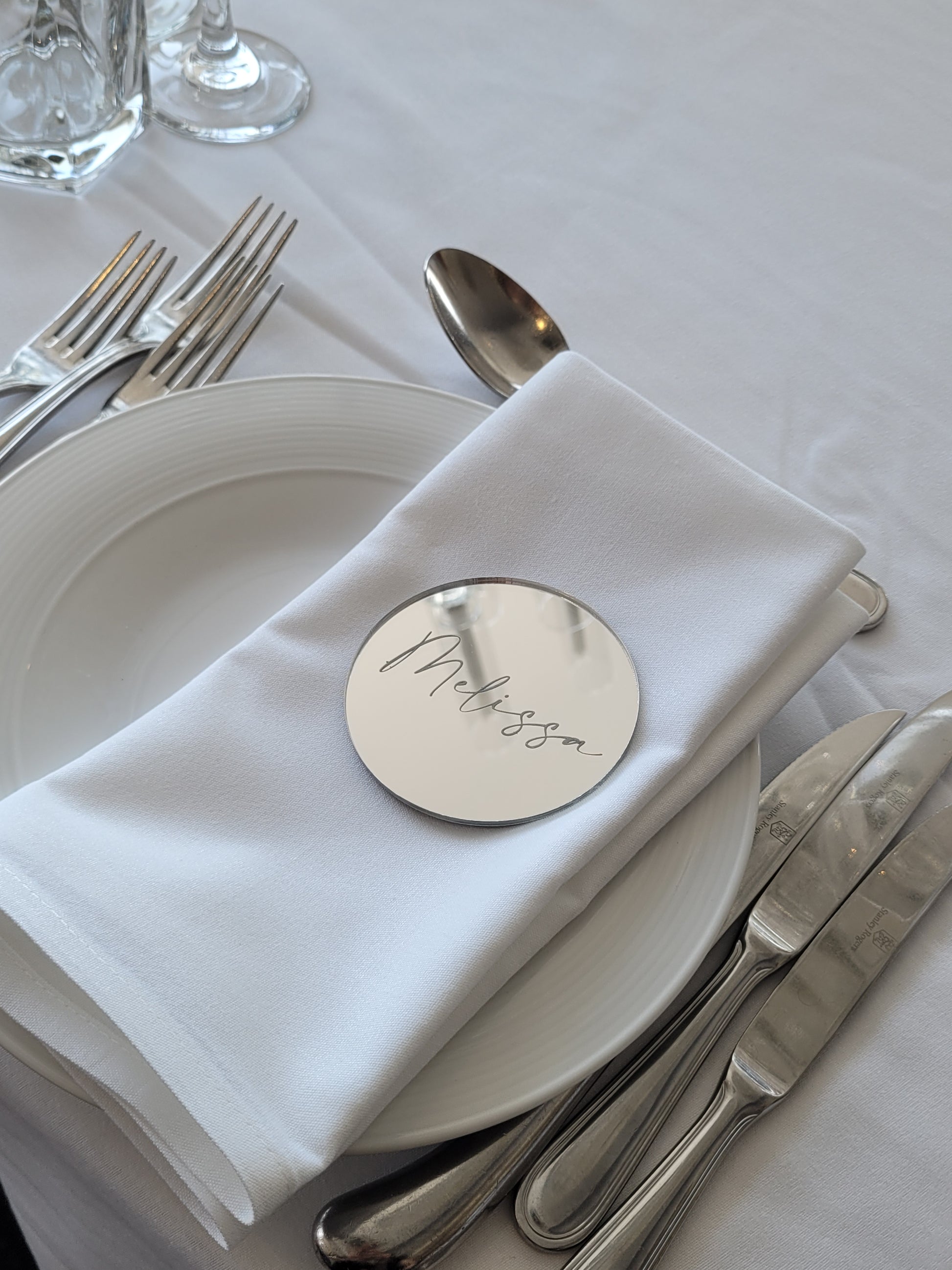 Round Acrylic Placecards alternate view