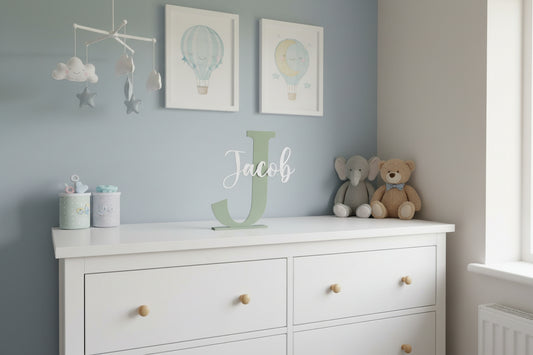 Personalized Freestanding Acrylic Name Sign by Gently Made