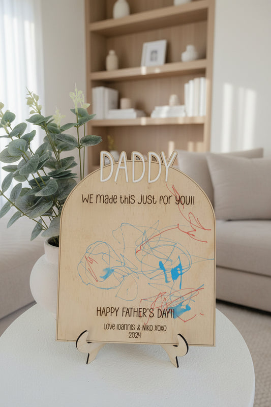 Dads Drawing plaque by Gently Made