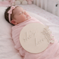 He's Here | She's Here Birth Announcement Plaque by Gently Made