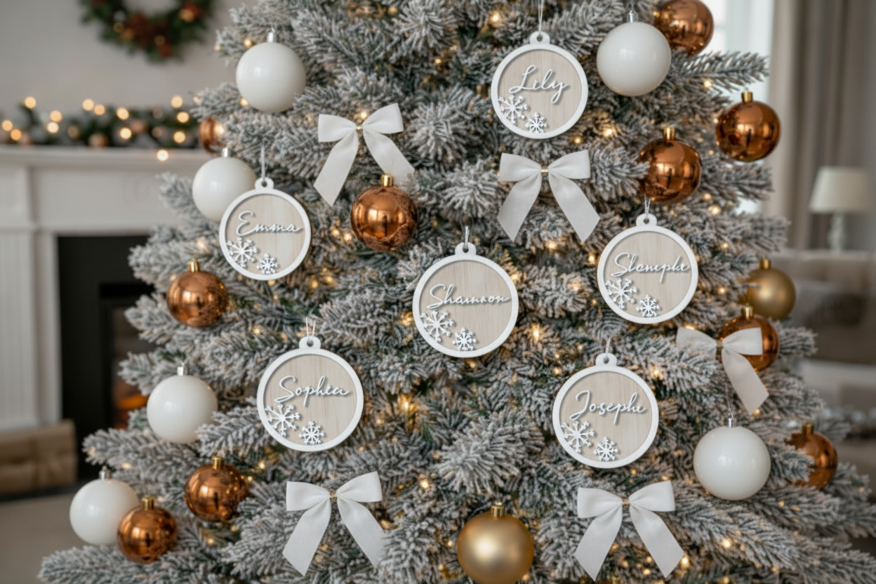 Persoanlised 3D Name Ornament by Gently Made