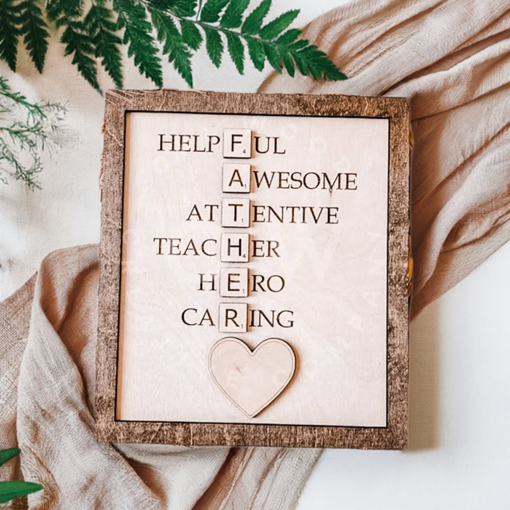 Happy First Father's Day Scrabble Gift Idea by Gently Made