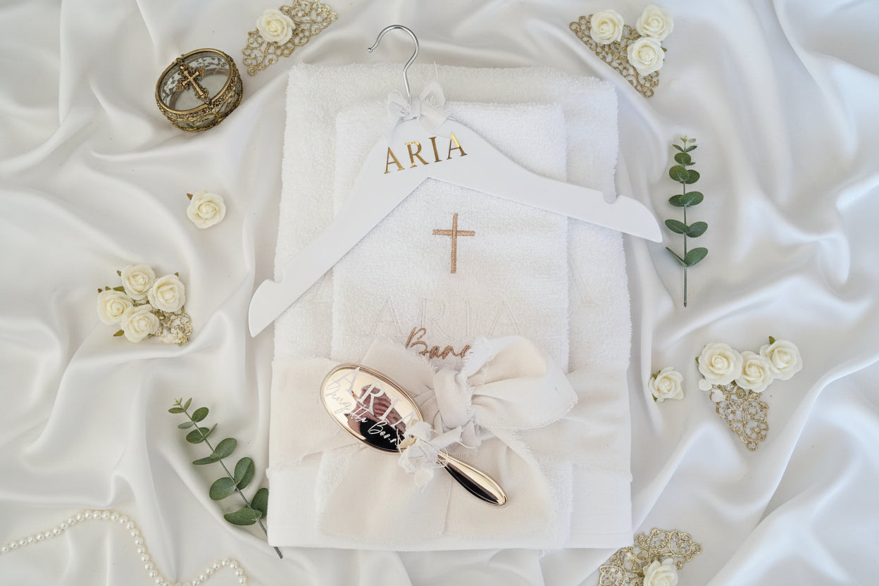 Embroidered Hand Towel by Gently Made