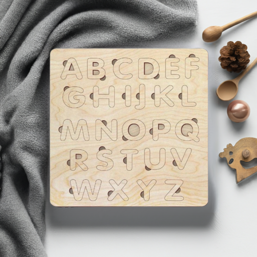 Kids Alphabet Puzzles |Boho Puzzle | Wooden Puzzle detail view