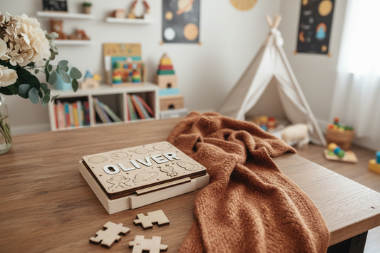 Kids name Puzzle | Name Puzzle with planets | baby puzzles | educational puzzle by Gently Made