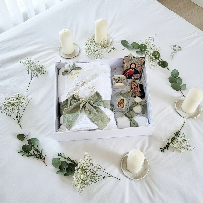 Ultra Deluxe Orthodox Baptism Christening Box by Gently Made