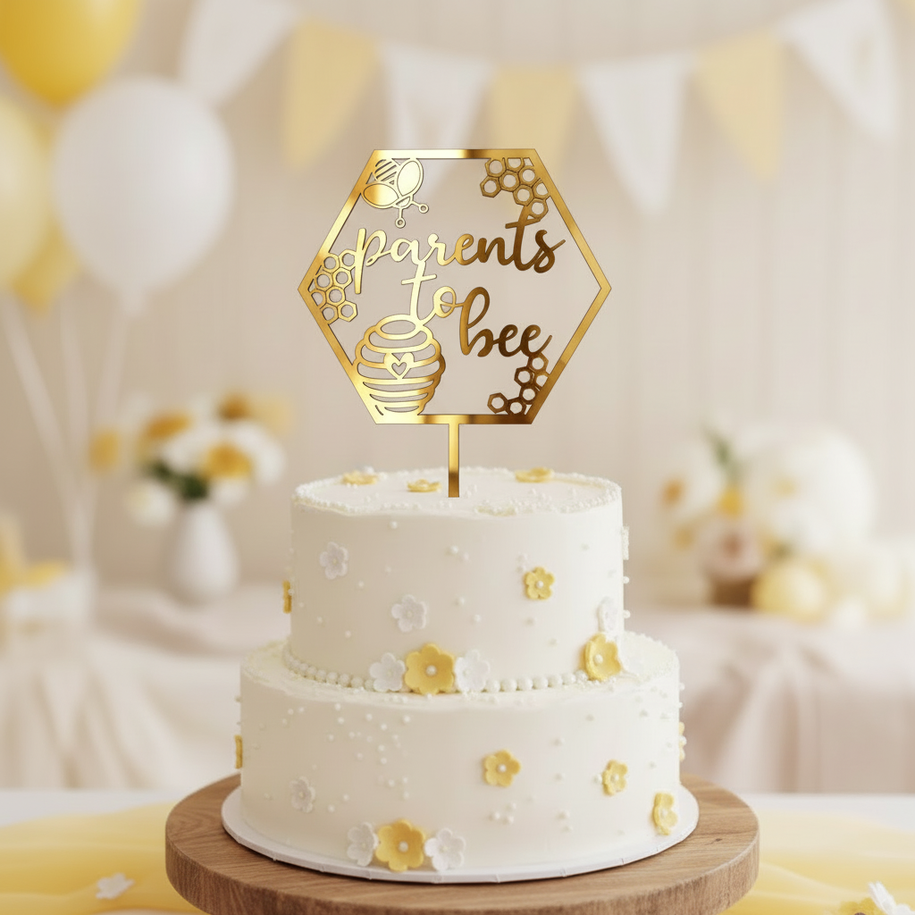 Parents to bee Topper | Baby Shower topper | Bee Topper detail view