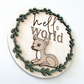 Cute Woodland Deer Baby Monthly Milestones Disc Rounds With Custom Box Laser| Woodland Themed Nursery personalised detail