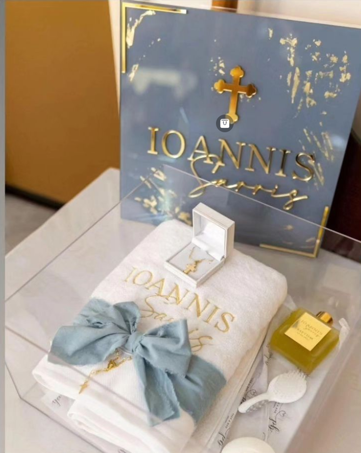 Embroidered Bath Towel by Gently Made