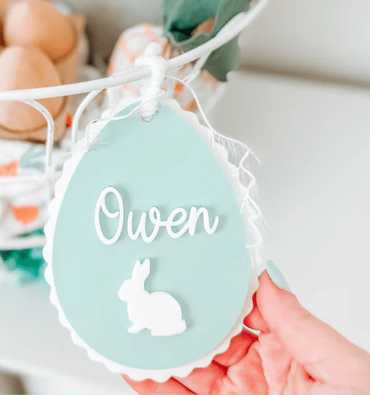 3D Easter Name Tag alternate view