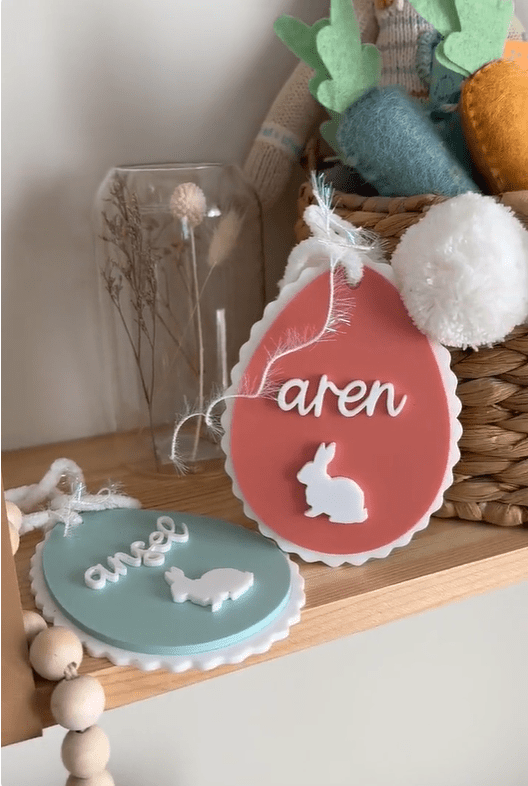 3D Easter Name Tag detail view