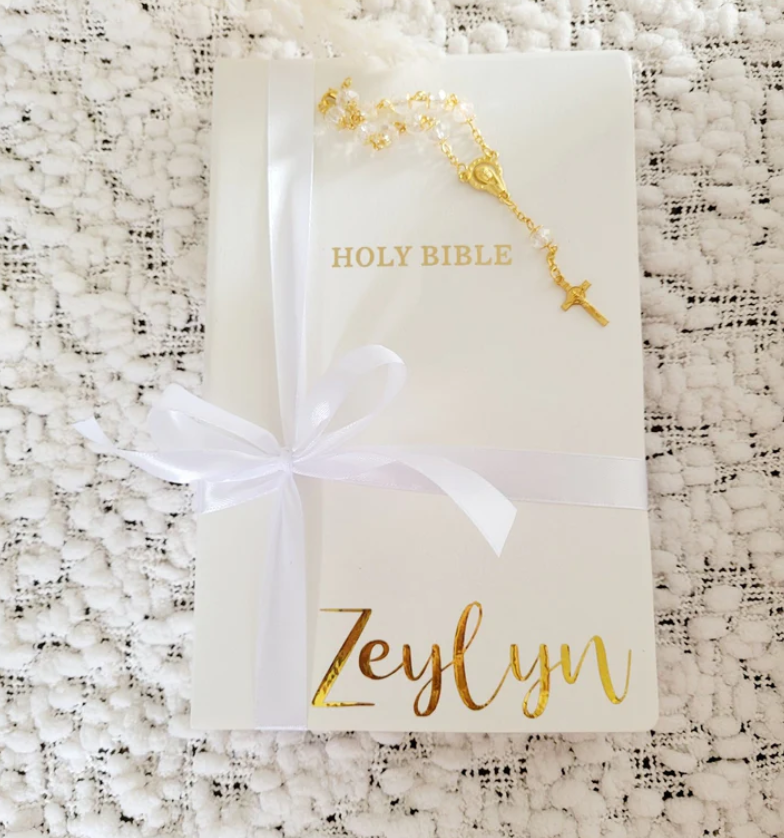 Personalised Childrens Christian Holy Bible personalised detail