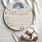 Rainbow Hello World announcement plaque alternate view