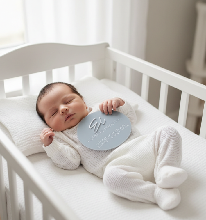 Baby Birth Announcement by Gently Made