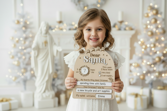 Dear Santa Board Personalised by Gently Made