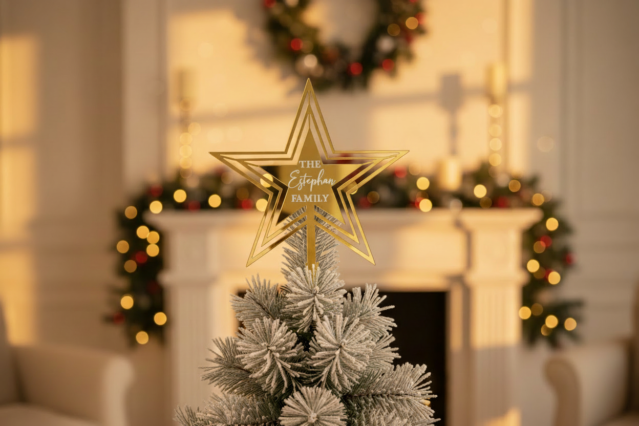 Family Tree Christmas Star by Gently Made