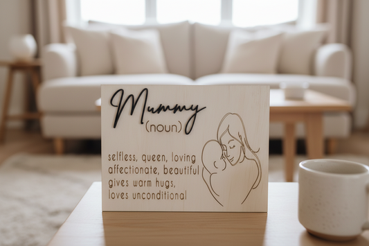 Mummy Noun Plaque | Mothers Day by Gently Made