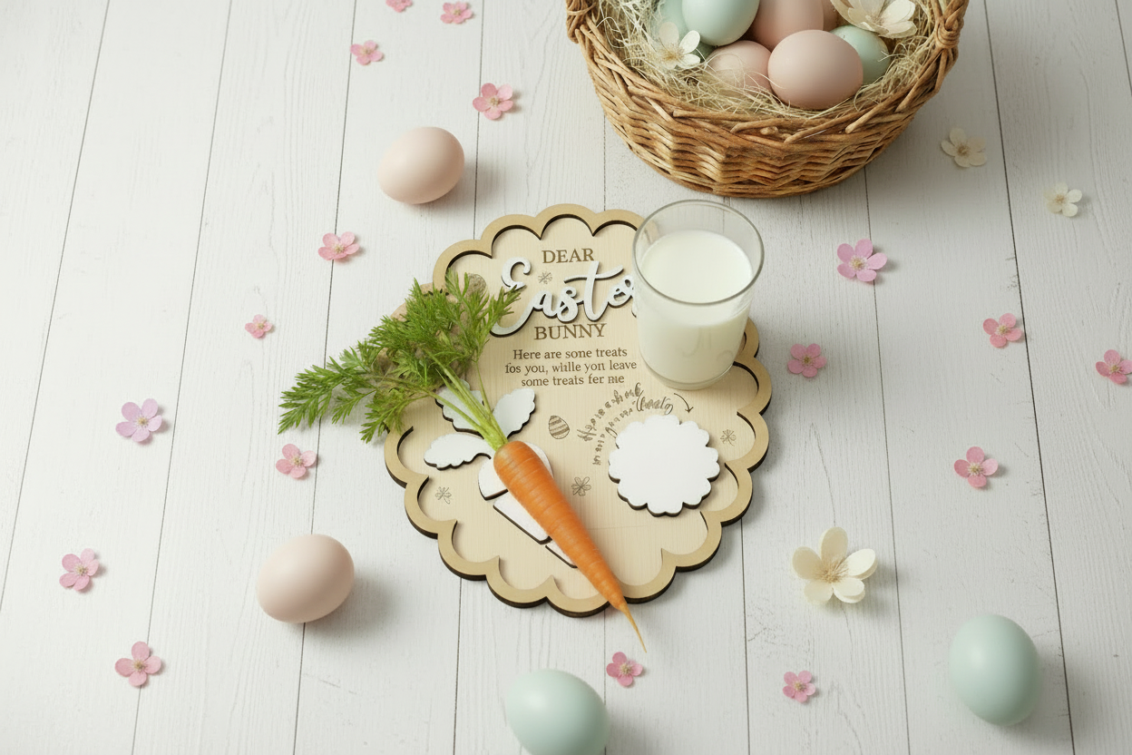 Personalized Easter Bunny Treat Board by Gently Made