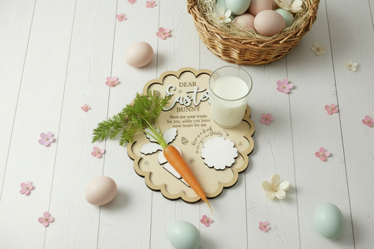 Personalized Easter Bunny Treat Board by Gently Made