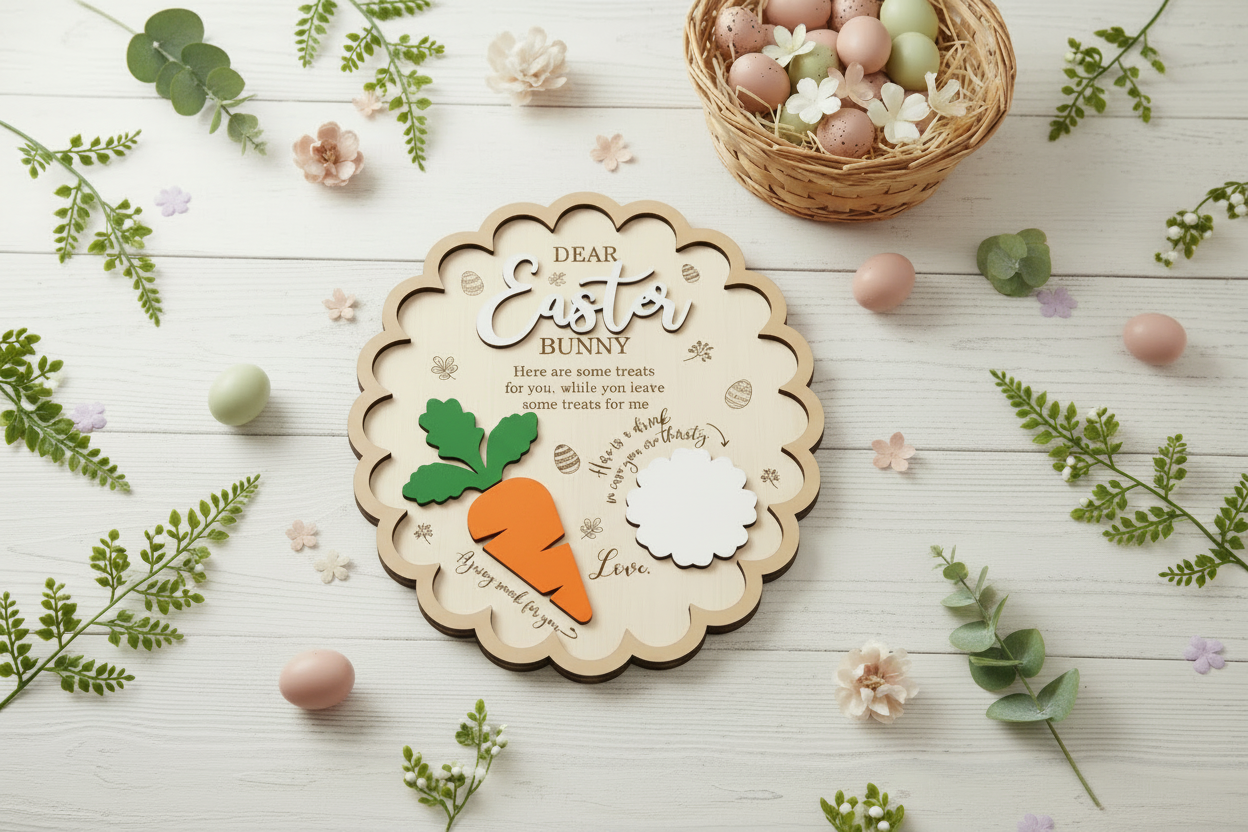 Personalized Easter Bunny Treat Board alternate view
