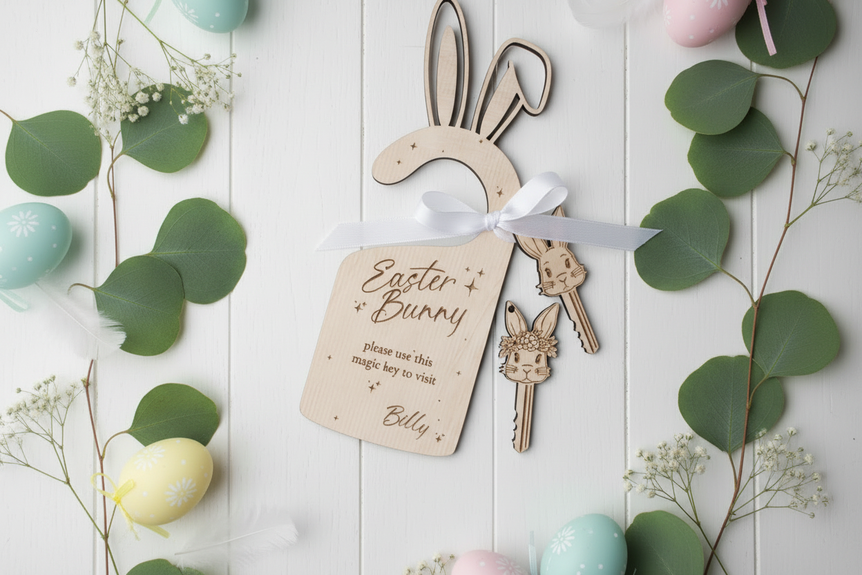 Please Visit Easter Sign and Magic Key by Gently Made
