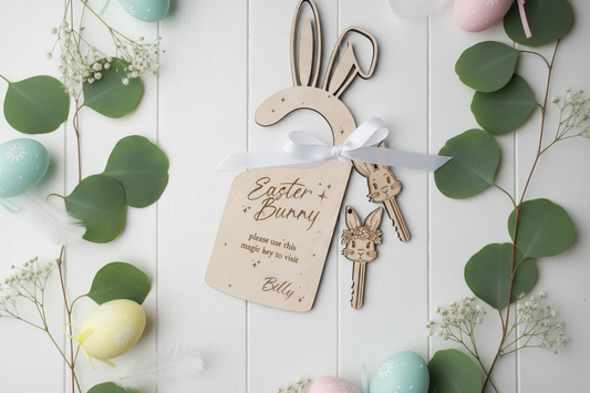 Please Visit Easter Sign and Magic Key by Gently Made