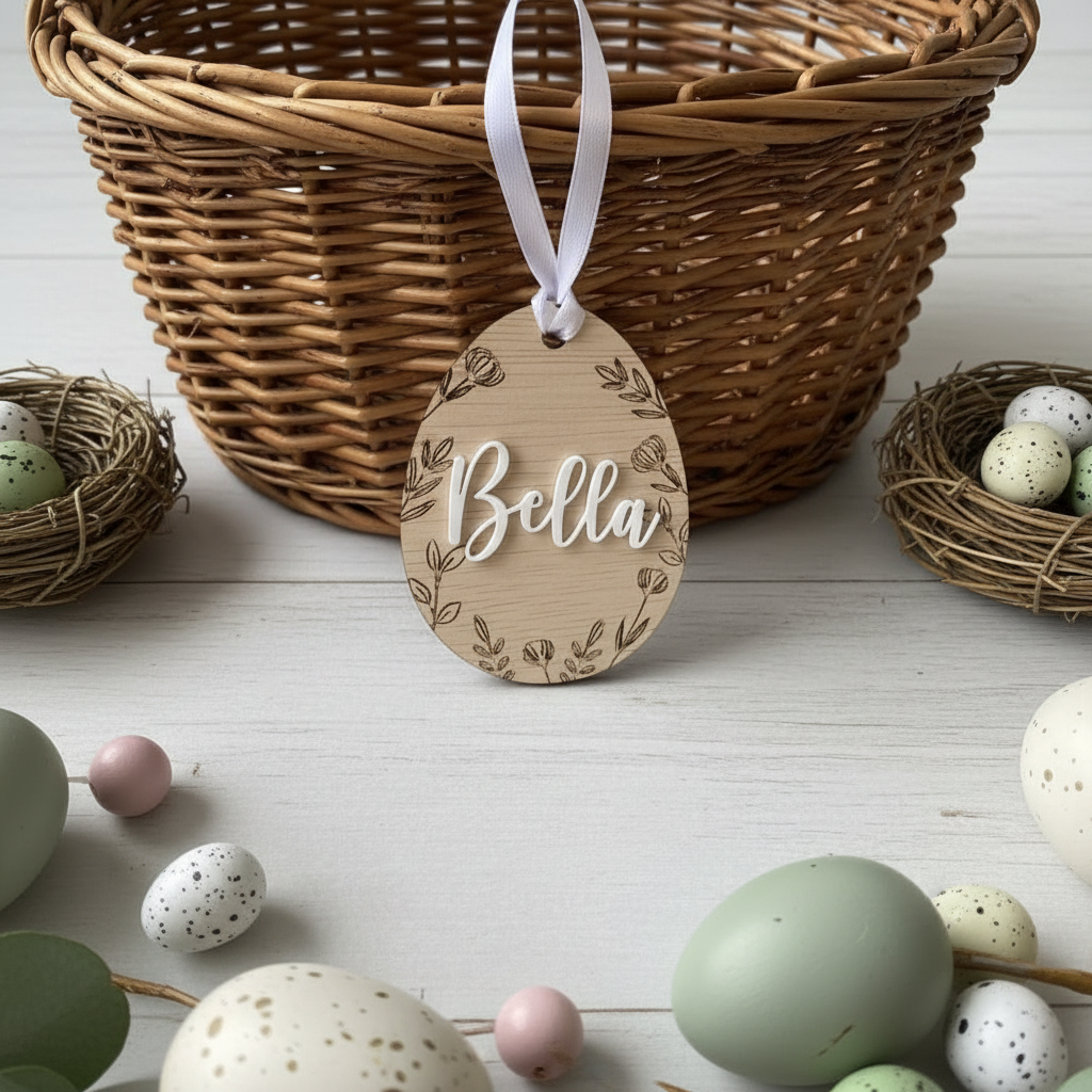 3D Personalized Engraved Easter Tag alternate view