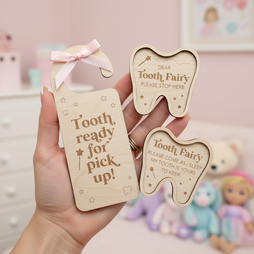 Tooth Fairy Door Hanger and Tray by Gently Made