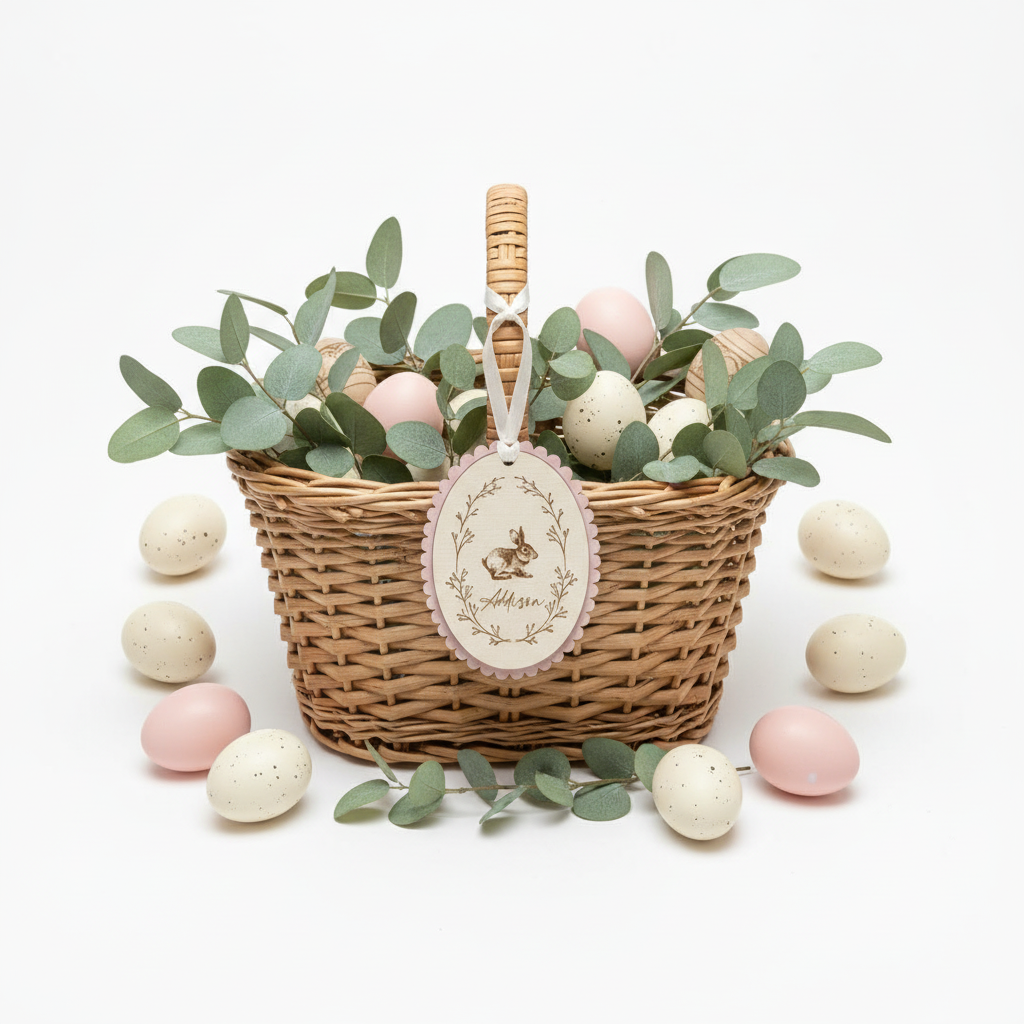 Bespoke 3D Personalised Easter Tag by Gently Made