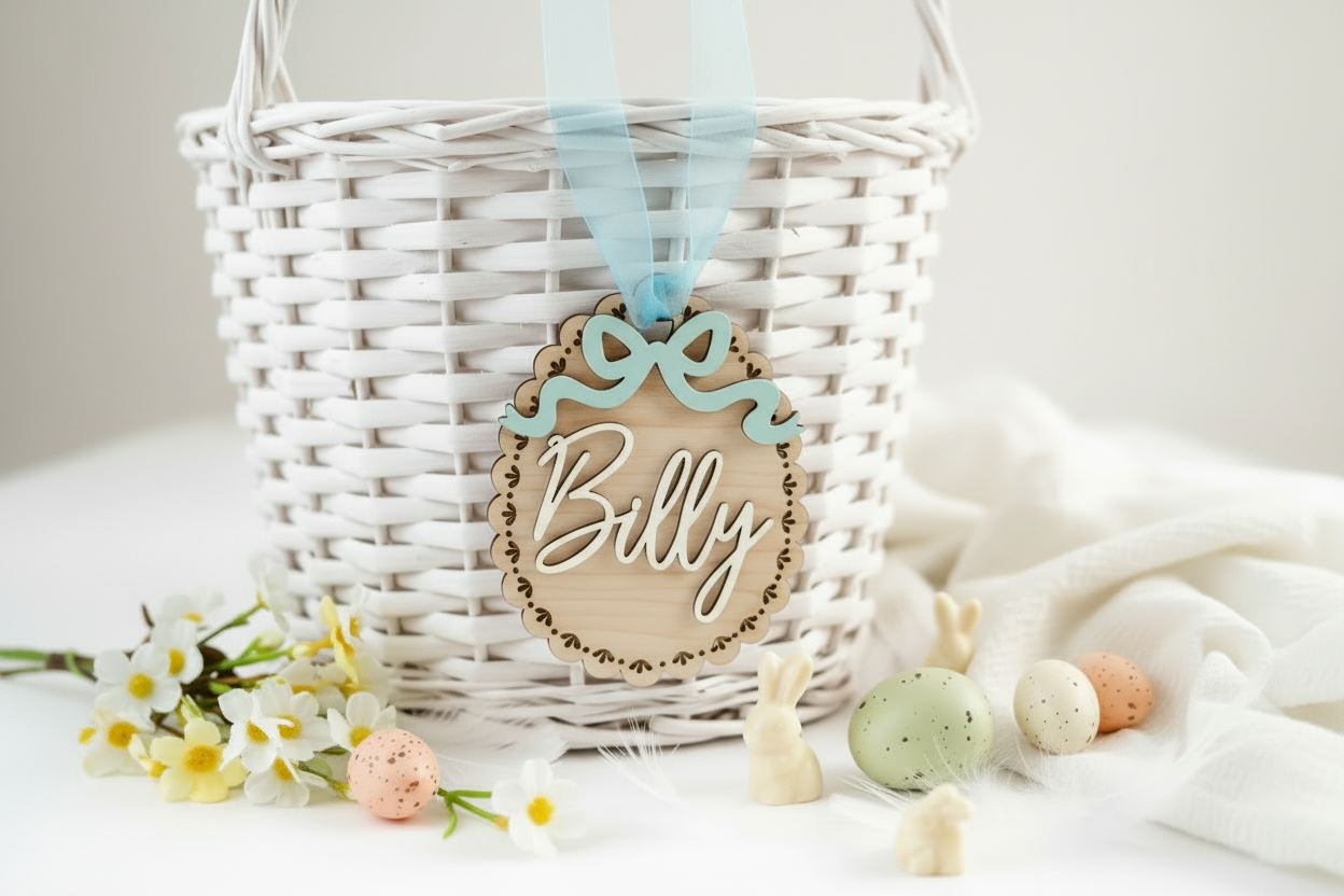 3D Vintage Easter Tag by Gently Made