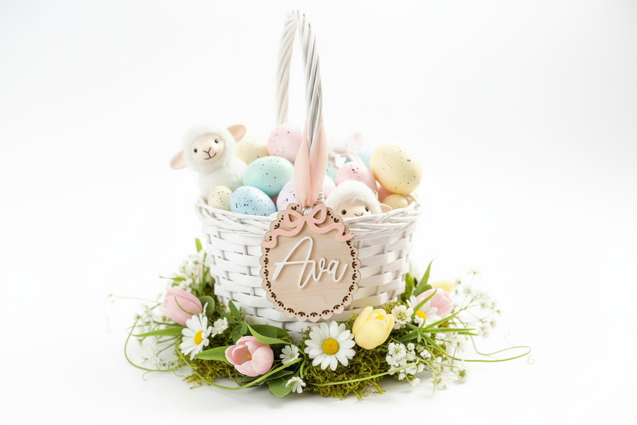 3D Vintage Easter Tag alternate view